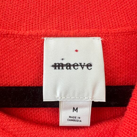 Anthropologie X Maeve Carys Mock Neck Sweater Red Size M - Picture 4 of 8